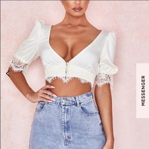 House of Cb Leona satin blouse